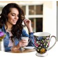 thumbnail image 3 of Bone China Coffee Tea, 300ml Bone China Tea, Floral Bone China Coffee, Portable Floral Tea Mugs, Durable Ceramic Floral Coffee Tea Mugs, Multi-Purpose Floral Coffee Mugs for Coffee Tea Cups Tea Mugs, 3 of 7