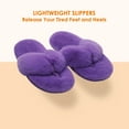 thumbnail image 3 of DREAM PAIRS Women Soft Faux Fur Thong SLippers Women's Slip on House Slippers Fuzzy Warm Houseslippers Shoes SPA-03 PURPLE Size 8, 3 of 6