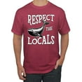 thumbnail image 2 of Wild Bobby Respect The Locals Save Our Oceans Whale Animal Lover Men Graphic Tee, Vintage Heather Red, 5X-Large, 2 of 6
