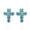 Blue, variant on Cute Petite Cross Light Blue CZ .925 Silver Mini Stud Earrings