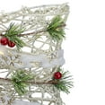 thumbnail image 3 of Northlight 20" White Rattan Berry and Pinecone Christmas Bow, 3 of 3