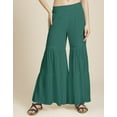 thumbnail image 2 of Moomaya Printed Tiered Palazzo Women Pant , Wide Leg Elastic Waist Viscose Pant, 2 of 9