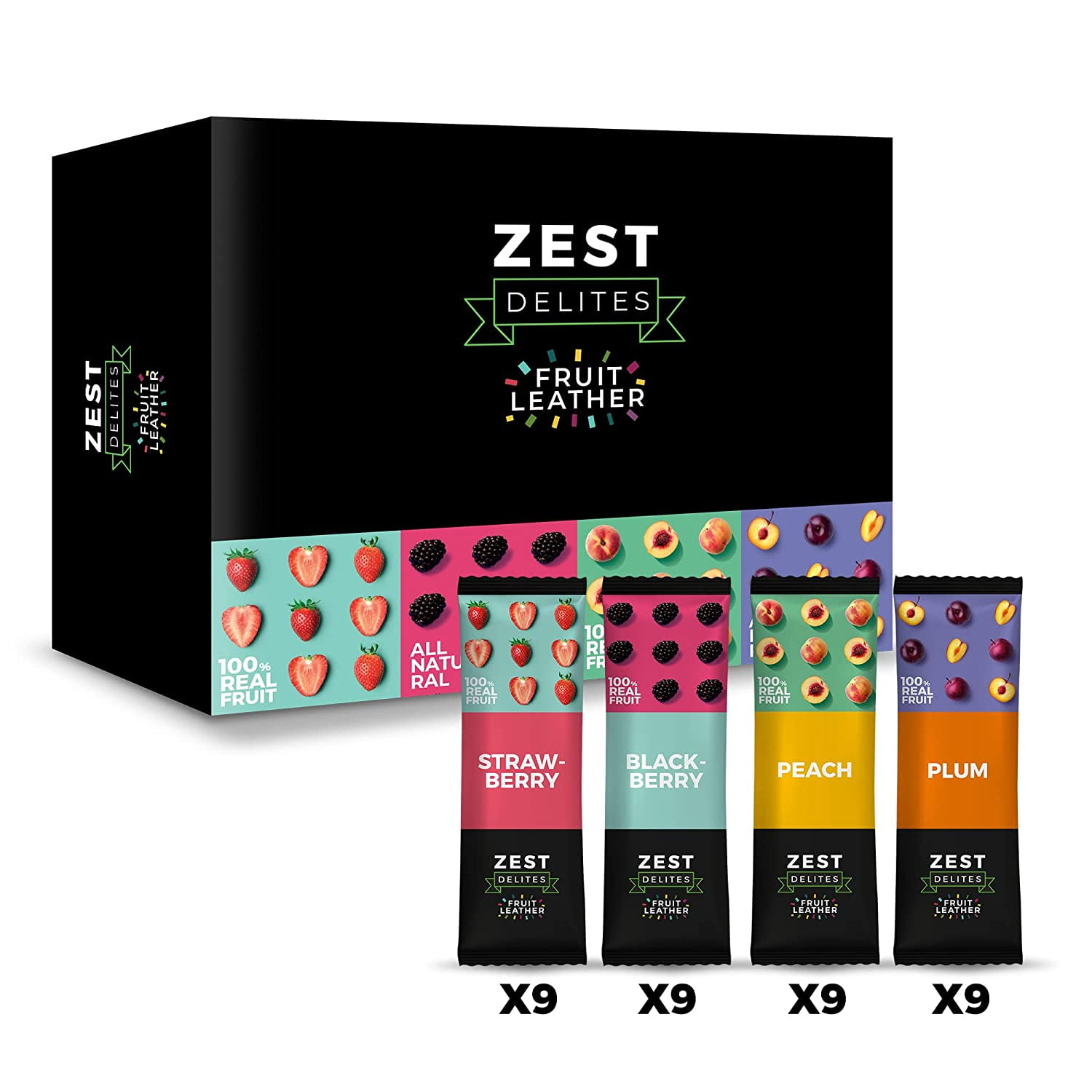 Zest Delites Fruit Leather Snacks,Vegan Healthy Snacks for Adults and