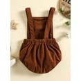 thumbnail image 3 of Franhais Baby’s Casual Suspender Romper Fashion Rainbow Embroidery Corduroy Button Triangle Jumpsuits, 3 of 9