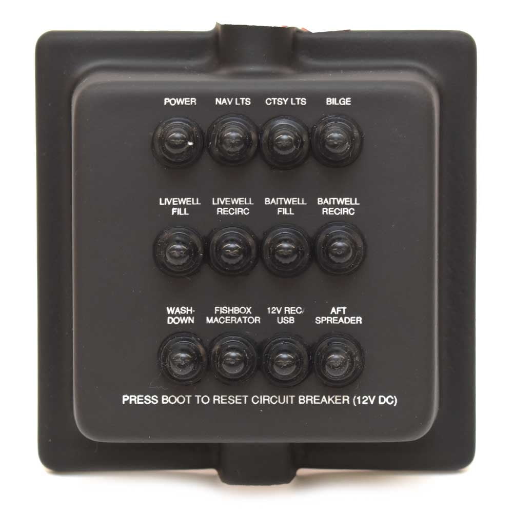Triton Boat Circuit Breaker Panel 334100 210 LTS Pro 12VDC Plastic