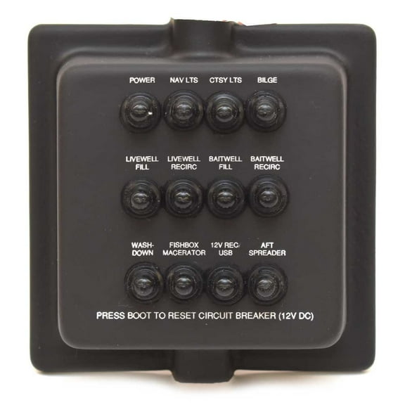 Triton Boat Circuit Breaker Panel 334100 | 210 LTS Pro 12VDC Plastic