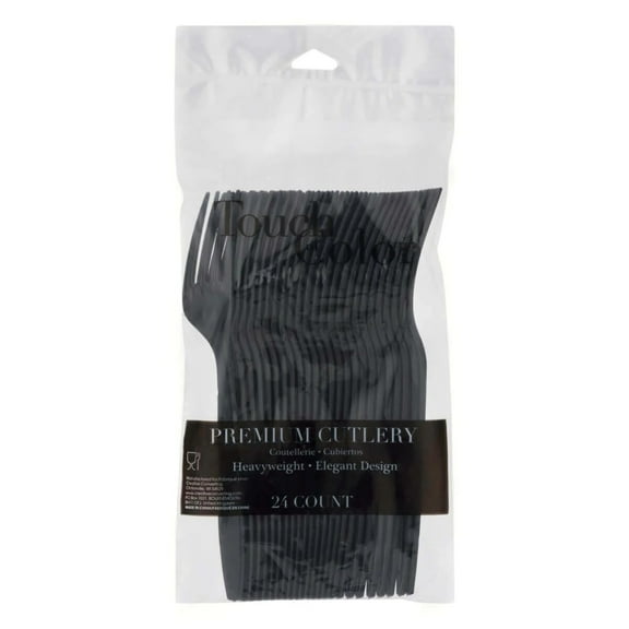 Black Velvet Plastic Forks