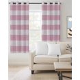 thumbnail image 2 of Pink Striped Blackout Curtains, Light Blocking Print Window Curtains, Farmhouse Vintage Stripes Thermal Insulated Window Drapes for Living Room Kitchen Cafe 2 Panels, 104"W x 90"L, 2 of 9
