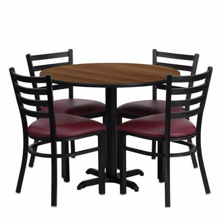 Red Barrel Studio Camden Round Laminate Metal 5 Piece Dining Set