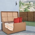thumbnail image 3 of Bowery Hill Contemporary Wicker Patio Storage Deck Box in Honey, 3 of 6