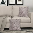 thumbnail image 3 of Light Brown and White Cheetah Pillow Covers 16x16 Inch Set of 2 Modern Leopard Print Outdoor Throw Pillows Animal Spots Rustic Farmhouse Pillowcases Cotton Linen Cushion Covers for Couch Home Decor, 3 of 6