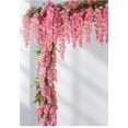 thumbnail image 4 of 3 Strands 37.8'' Silk Pink Wisteria Artificial Flowers, Fake Wisteria Floral Hanging Plant Garland, for Home Decor, Party, Floor Vase, Balcony, Wedding Arrangement Decoration, 4 of 6