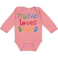 thumbnail image 3 of Inktastic My Nan Loves Me Boys or Girls Long Sleeve Baby Bodysuit, 3 of 5