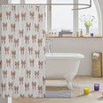 thumbnail image 3 of Manfei Brown Dreamy Bowtie Shower Curtain 72Wx72L,Kawaii Bowknot Bathroom Curtain, 3 of 5