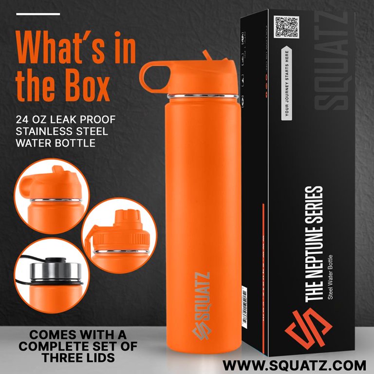 SQUATZ 24 Oz Stainless Steel Water Bottle - Proof Wide Mouth