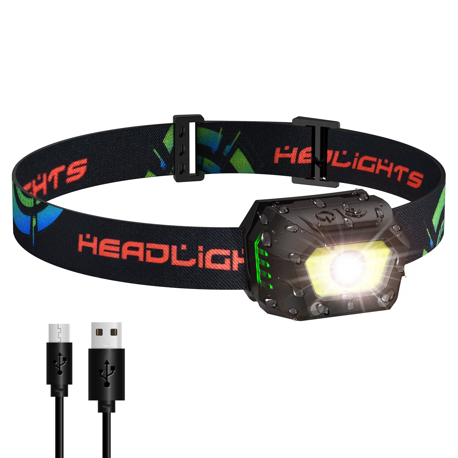 Details about   New LED Headlamp Rechargeable Flashlight,Waterproof Head Lamp with Motion Sensor 