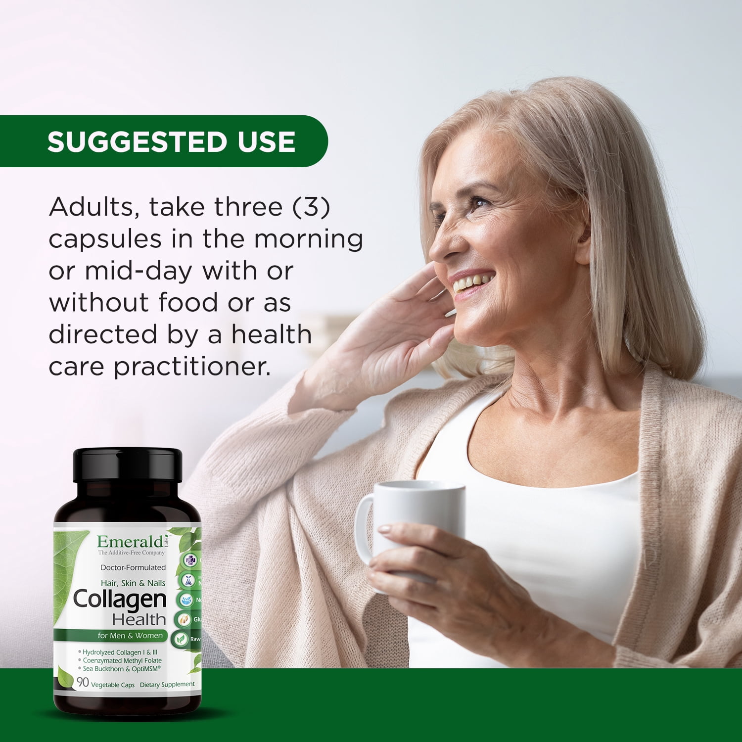Emerald Doctor Formulated Collagen Health - 90 Ct
