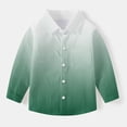 thumbnail image 3 of Kids Gradient Color Long Sleeve Button Up Shirt Boys Girls Pocket School Uniform Top Print Casual Tops Ages 6Months-8Years, 3 of 7