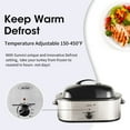 thumbnail image 6 of Sunvivi 18 Quart Electric Roaster with Self-Basting Lid, Removable Pan, and Cool-Touch Handles, Silver, 6 of 9