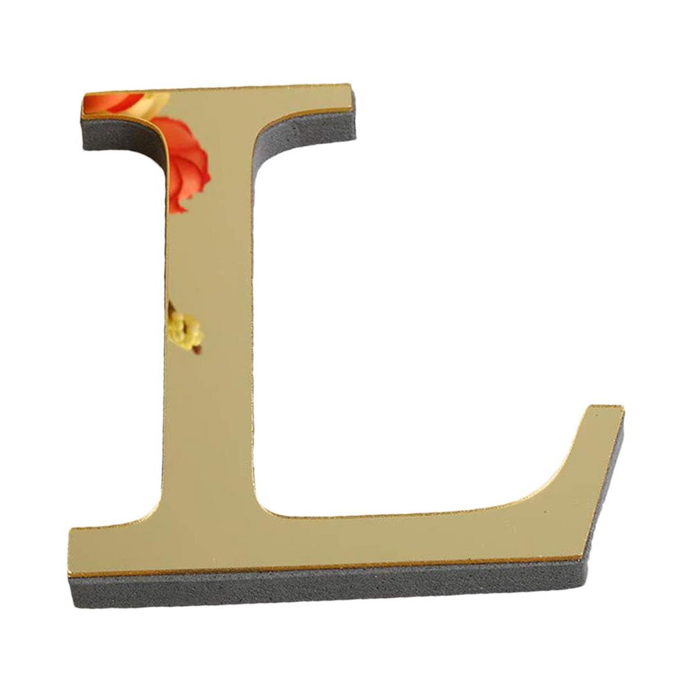 Laideyi 3d Letters Wall Decor 3D Mirror Wall Sticker Light Gold Acrylic Letters Decals For Home