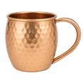 thumbnail image 2 of Modern Home Handmade 16oz Solid Copper Mule Mug – Barrel Shaped Mug with Copper Handle & Hammered Texture – Traditional Barrel-Shaped Mug (Single), 2 of 7