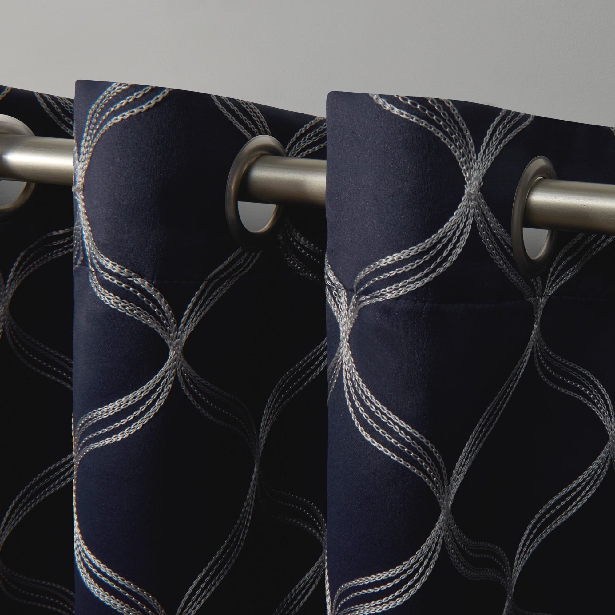 Exclusive Home Amelia Woven Blackout Grommet Top Curtain Panel Pair