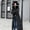 Black, variant on Womens Long Collar Padded Coat Slim Thick Coat Warm Cotton Down Jacket