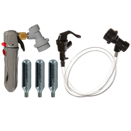

Co2 Keg Charger with Ball Lock Connection Picnic Faucet Dispenser and 3 Co2...