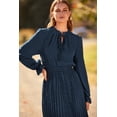 thumbnail image 4 of Vestido PRETTYGARDEN 2025 Primavera Otoño Midi Azul Marino Talle S, 4 of 8
