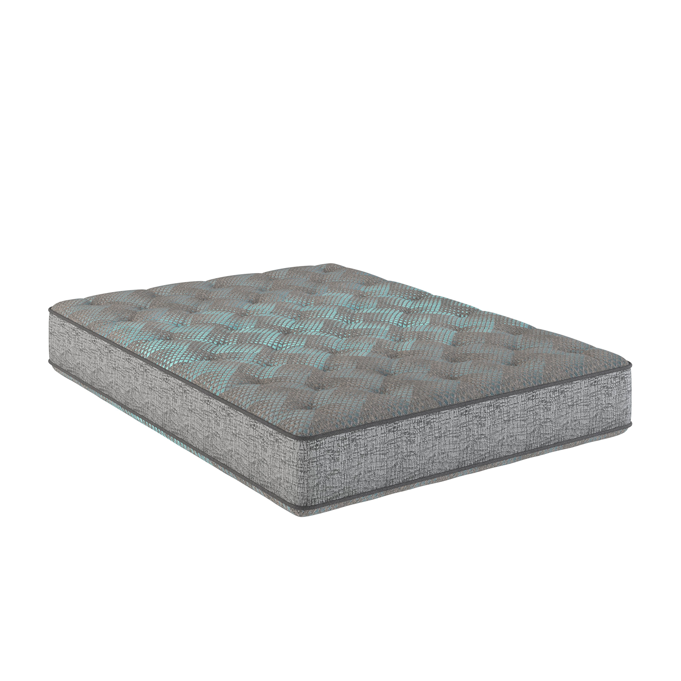 JERFIT 9 Inch King Size Medium Firm Mattress, 2-Sided Flip Design, Foam Core for Support Durability, Grey and Blue