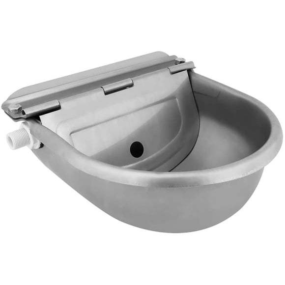 Herwey Stainless Steel Bowl,Stainless Steel Water Trough Bowl Automatic Drinking for Horses Goats Sheep Cattle,Bowl