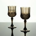thumbnail image 5 of Balsa Circle 6 Disposable 8 oz Black Crystal Cut Goblets Plastic Wine Glasses Party Events Tableware Decorations, 5 of 8