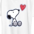 thumbnail image 3 of Peanuts - Snoopy Heart - Women's Short Sleeve Graphic T-Shirt, 3 of 6