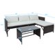 thumbnail image 3 of Zimtown Juego de Mimbre para Muebles de Exterior de Mimbre para Patio de 3pzas con Sillas de Dos Plazas Acolchadas, 3 of 7