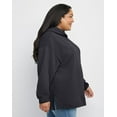 thumbnail image 2 of Hanes EcoSmart Women's Fleece Hoodie (Plus Size) Ebony 2X, 2 of 5