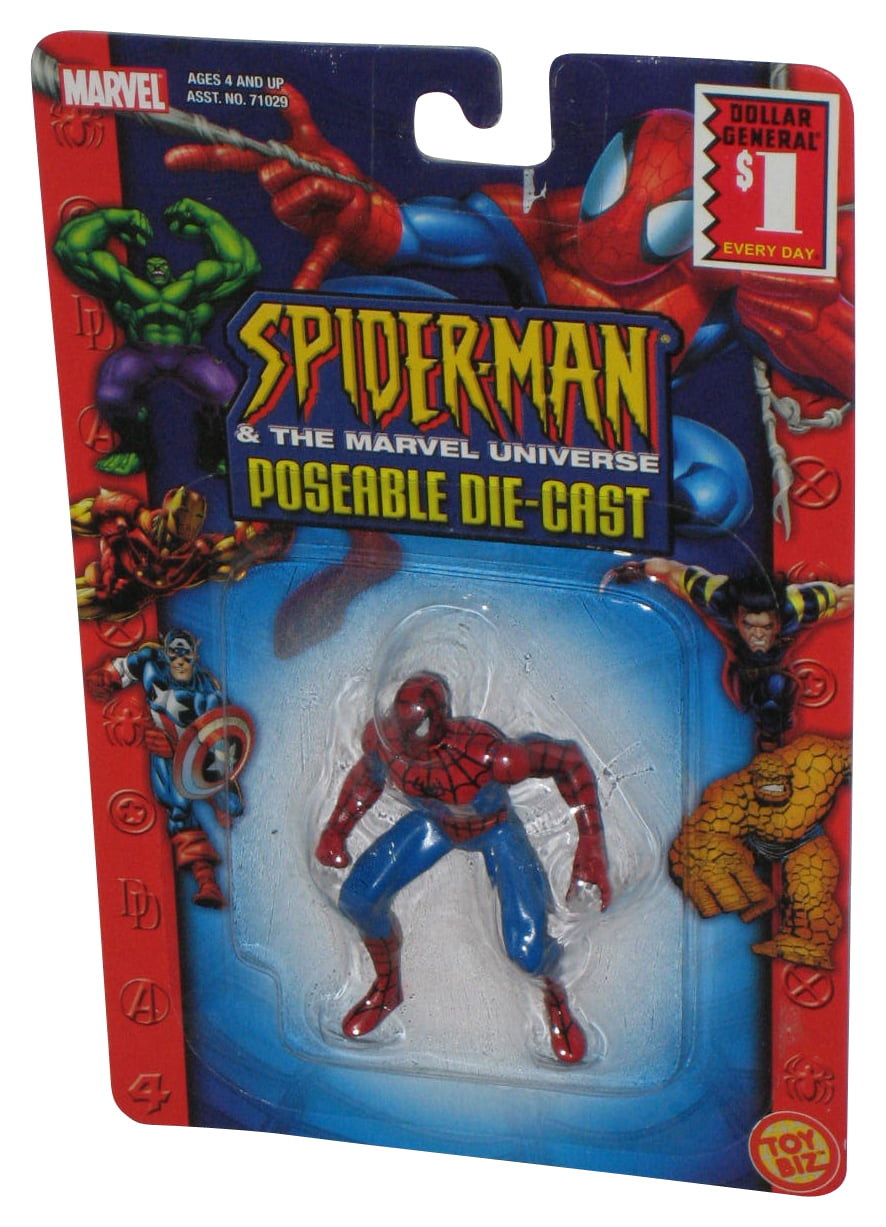 Details about   Spider-Man & The Marvel Universe Poseable Die-Cast 2003 TOYBIZ Spider-Man 
