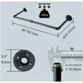 thumbnail image 2 of Wall Mounted Clothes Rail, 91.5cm Industrial Pipe Clothes Bar Rack, Heavy Duty Retro Wall Tidy Rail, Display Rails, 2 of 5