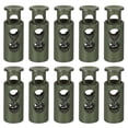 thumbnail image 1 of Unique Bargains 30Pack 4mm Cord Lock Plastic Double Hole Spring Toggle Stoppers, Dark Green, 1 of 5