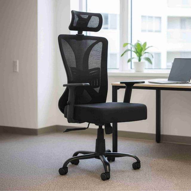 Silla Directiva Ergonomica TITANO Ajustable Soporte Lumbar de Malla