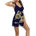 thumbnail image 5 of Franhais Women Oversize Tankini Suit, V-neck Sleeveless Printing Swimwear and Panties, Conservative Swimsuit for Ladies, 5 of 7