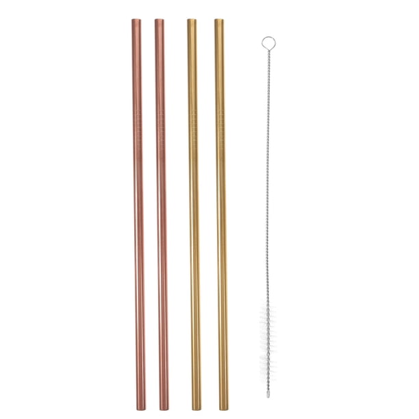 1 conjunto de pajitas reutilizables de metal pajitas de pajitas de acero inoxidable pajitas de pajitas pajitas