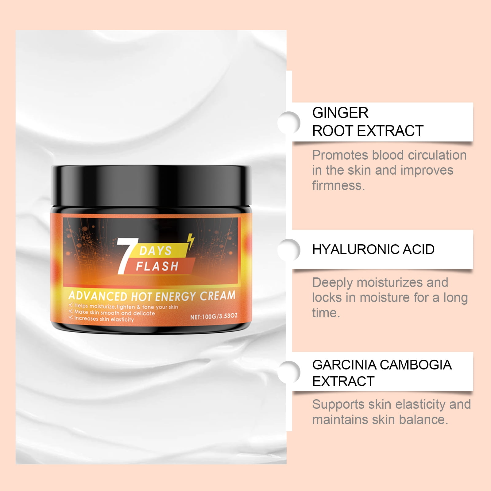 Alvantor Firming Cream for Body, Ginger Sweat Care Massage Hot Cream, 3.53oz