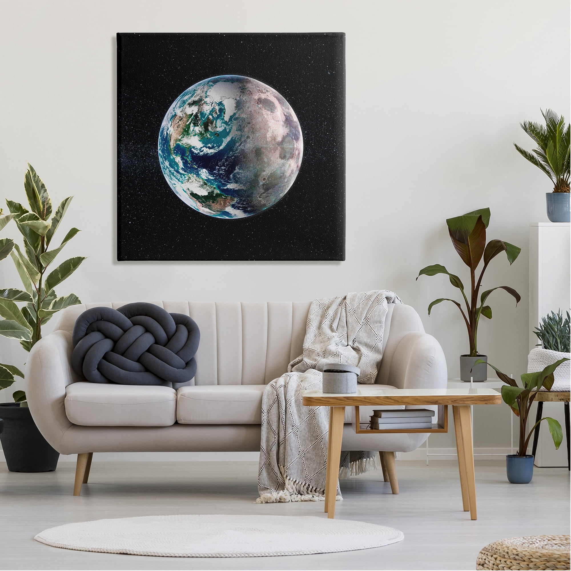 Stupell Industries Earth in Galaxy Fairy Tales & Fantasy Photography Gallery Wrapped Canvas Print Wall Art, 36 x 36