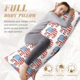thumbnail image 4 of Body Pillow Cover - Soft Body Pillow Pillowcase, Elephant Breathable Long Body Pillow Case Cover with Invisible Zipper 20x60in, 4 of 5