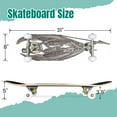 thumbnail image 2 of 31'' Complete Skateboard 7 Layer Canadian Maple Double Kick Deck Skateboards Couple fantasy devil angel Skulls Hand drawing paper Skate Board for Beginner Adult Gifts, 2 of 5