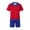 03-Red, variant on Atogsazn Kids Boys Football Training Set Childrens Athletic Jogger Outfit Short Sleeve Tee & Shorts Running Suit Summer Orange 13-14 Years Fashion