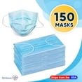 thumbnail image 1 of 150 Disposable Face Masks 3-ply Breathable Masks, Soft Ear Loop Filter Mask, 1 of 2