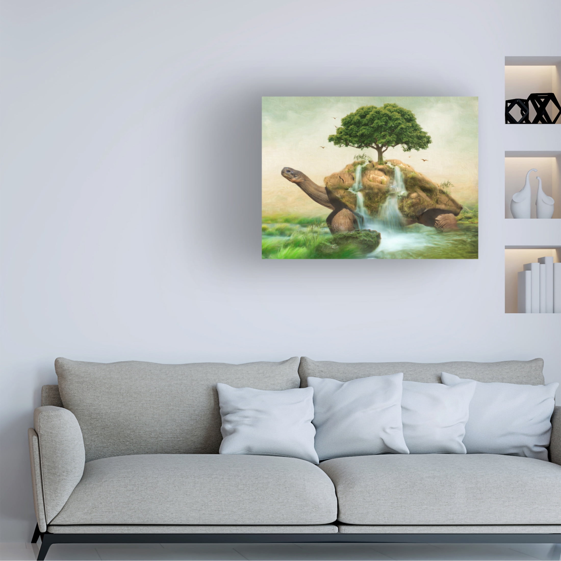 Canvas Wall Art - Trudi Simmonds 'Seeds of Hope Tap' Wall Art for Living Room, Bedroom, or Office Décor by Trademark Fine Art - 47 x 47 Inches