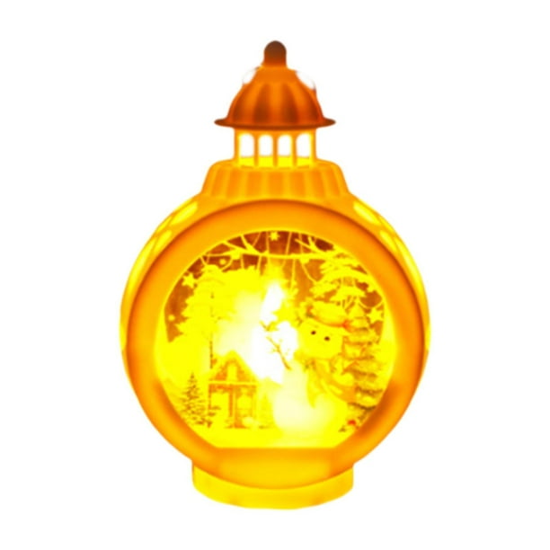 Lámpara de vela decorativa navideña para mesita de noche, lámpara de vela familiar para fiesta, lámpara de vela para Halloween, repisa de la casa,