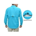 thumbnail image 2 of Little Donkey Andy Men's UPF 50+ UV Protection Shirt, Long Sleeve Fishing Shirt, Breathable and Fast Dry Sea Blue 4XL, 2 of 6